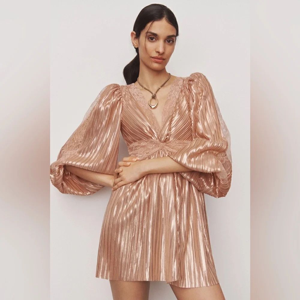 Sabina Musayev Laurel Dress in Rose Gold